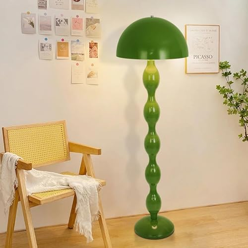 ELINKUME Pilz Stehlampe,59in moderne Creme Stil Led Stehlampe,grüne minimalistische Stehlampe für Wohnzimmer, Schlafzimmer, Büro, Esszimmer, Kinderzimmer (Glühbirne nicht enthalten)