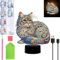 Starnearby DIY Diamond Painting Katzen Deko, 5D Diamant Painting Kreative Nachtlicht Bastelset Diamantmalerei Kunst Set, Ornamente Geschenke für Anfänger Hausgeschenk Deko für Mädchen