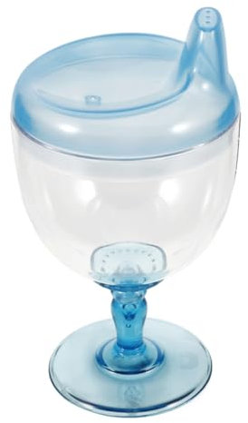 Vaguelly Children S Anti-Fall Wine Glass 180Ml Unbreakable Goblet Sippy Cup for Juice Milk and Water - Cute Design for Toddler Independent Drinking