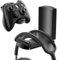 Headphone Stand Controller Holder - EURPMASK Upgraded Adhesive Gaming Headset Stand,Foldable Headphone Holder for Desk w/Soft Rubber Pads,Versatile Gaming Accessory Controller Headset Hook Mount,Black