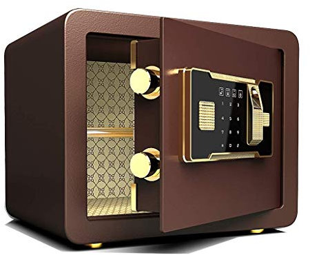 HXFFXHF Fingerprint Security Gun Safes for Pistols, Lock Box Cabinets, Solid Steel Safe Strongbox