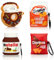 Confezione da 4 custodie per auricolari AirPods 2nd/1st generazione, XMBYGY, custodia protettiva in silicone, con grazioso design per AirPods 1/2, con moschettone (DOR+GOD+Dounts+Nutella)