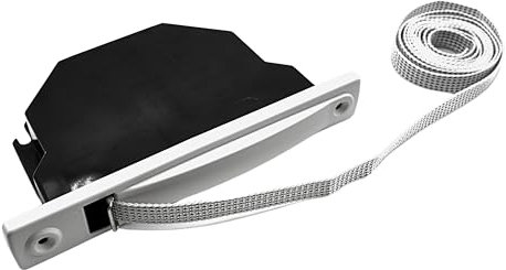DOJA Barcelona | Recogedor Persiana Empotrar | 16mm | Recogedor Persiana Empotrado | Blanco | Frente De Poliamida | Recambios Para Enrollador Persianas | Recogedor de Cinta Persiana Empotrable