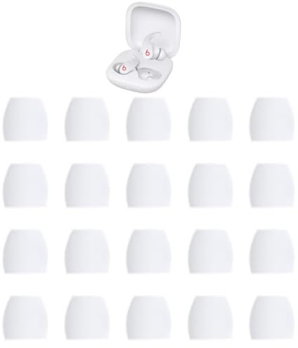 Zotech Replacement Earbud Tips for Beats Fit Pro Earbuds, 10 Pairs, White Soft Silicone (Small)