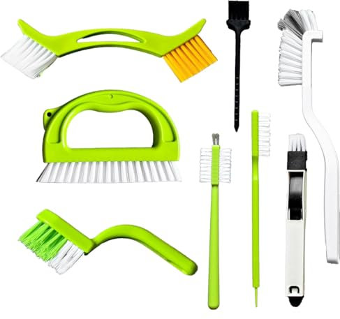 Cleaning Brush Set 8-in-1, Grout Cleaner, Tile Scrubber & Shower Brush for Bathroom, Kitchen, and Household Deep Cleaning, Versatile Scrubbing Kit for Hard-to-Reach Areas