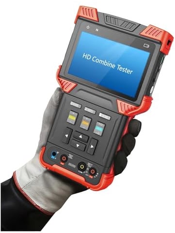 CCTV-Tester mit Monitor CCTV Tester 4 InchTFT Bildschirm Unterstützung H.265/H.264 IP Kamera Koaxial AHD CVI TVI Video Überwachung T73 Kabelprüfung