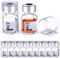 Biomed Solutions Sterile Empty Vial with Reusable Plastic Cap,Ready to Fill Glass Containers, Liquid Injection Bottle Sealed with Self Healing Injection Port (1ml Clear 10pcs)
