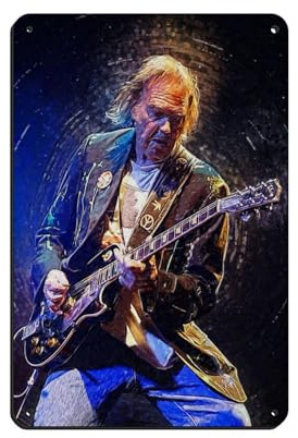 Poster Neil Young 011 Blechschild, Vintage, Metall, Pub, Club, Café, Bar, Zuhause, Wandkunst, Dekoration, Poster, Retro, 20 x 30 cm