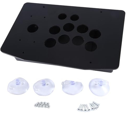Wrtysully Caja de Panel AcríLico de Joystick Arcade para MáQuina de Juego Arcade DIY, Se Puede Instalar un BotóN de Joystick para Videojuego Retro