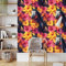 Peel and Stick Wallpaper Matte Thick Animal Waterproof Sticky Back Wall Paper Red Orange Flower Horse 45X200CM Self Adhesive Removable Contact Paper for Home Cabinets Furniture Decor