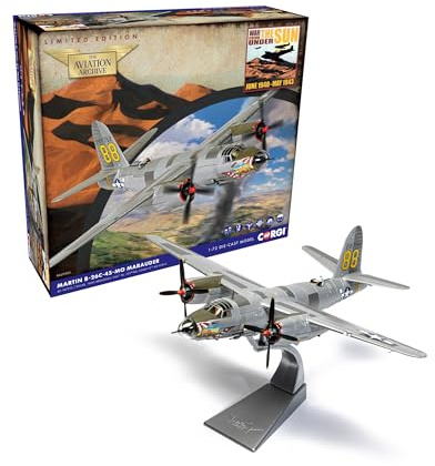 Corgi AA29502 Martin B-26C-45-MO Marauder, 42-107752 B/N 88 'Miss Arkansas, 444th BS / 320th BG USAAF, Sardinia, August 1944, Die-cast model for adults and collectors