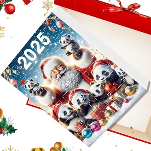 Adventskalender Weihnachtskalender 2D Panda Anhänger Weihnachtsschmuck
