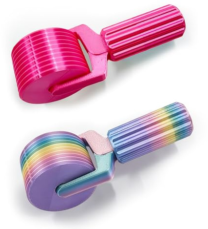 BelleFlair 2 Piezas Diamond Painting Roller, Accesorio práctico para Pintura Diamante, Rodillo Manual con diseño ergonómico, Herramientas Desmontables, Esencial para Arte Diamante (Rosa +