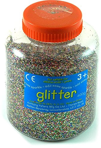 Glitter | 400 Gram tub | Shaker lid for Easy Pouring | Arts and Crafts | Glitter Art | Multicolour