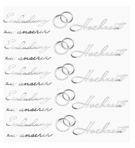 Hobby-Design Sticker , Einladung Hochzeit, silber