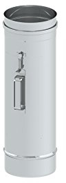 Schornstein Reinigungselement mit Deckel 300 x 150 mm, EW einwandig, Wandstärke 0,6mm; 200 mm Innendurchmesser, Edelstahl