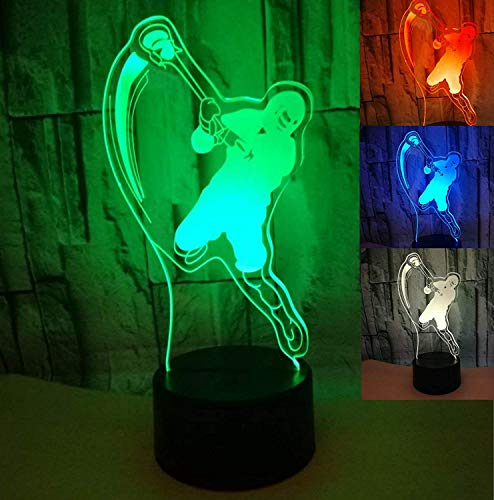 Jinson well 3D eishockey spieler Lampe optische Illusion Nachtlicht, 7 Farbwechsel Touch Switch Tisch Schreibtisch Dekoration Lampen perfekte mit Acryl Flat ABS Base USB Spielzeug