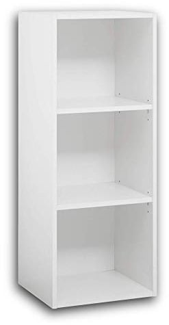 Stella Trading PAULA 2x Praktisches Baby Wickelkommode Unterstellregal - Stauraumerweiterung für den Wickeltisch in Weiß - 37 x 94 x 32 cm (B/H/T)