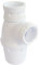 SOMATHERM FOR YOU, Siphon de lavabo réglable en plastique blanc, hauteur ajustable de 132 à 188 mm, arrivée et sortie 33/42, compatible avec tube de 32, joint américain inclus