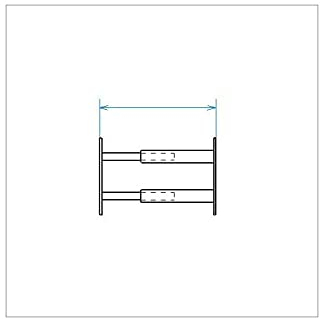 Barreau télescopique - 2 barreaux 55 à 103cm - blanc