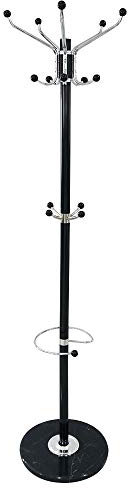BAKAJI 2832672 Porte-Manteau, Métal Acier, Noir, Taglia Unica