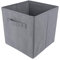 HomeSailing EU 12pcs Foldable Grey Wardrobe Storage Box Blue Collapsible Canvas Fabric Unit Storage Cube Basket Bin for Kids Toy Nursery Clothes (Grey ×12)