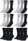Nike 18 Paar Socken Herren Damen Sparset Tennissocken Sportsocken Laufsocken Paket Bundle SX4508 Weiß Schwarz Grau, Sockengröße:34-38, Farbe:grau/grau/schwarz