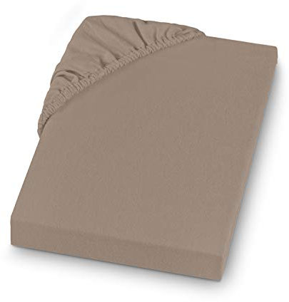 Setex REFIBRA Spannbettlaken, Baumwolle, Taupe, 160 x 200