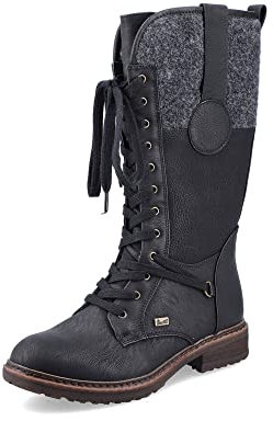 Rieker Donna Stivali 94730, Signora Stivali Invernali,Idrorepellente,riekerTEX,Foderato,Impermeabile,Tex,Stivali Invernali,Nero (Schwarz / 00),37 EU / 4 UK
