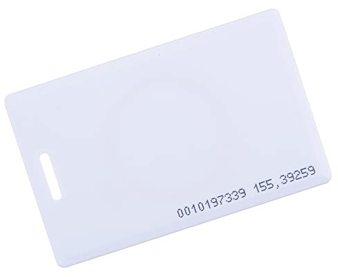 sourcing map 10 Stk. ID-Karte RFID Näherung 125KHz TK4100 Nur Lesen Kontaktloses PVC 1,8mm dick mit Loch für Türzugangskontrollsystem, Weiß