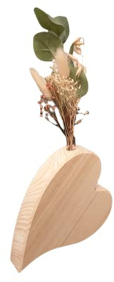 Holz Herz mit Reagenzglas Personalisierbar (Personalisiert)
