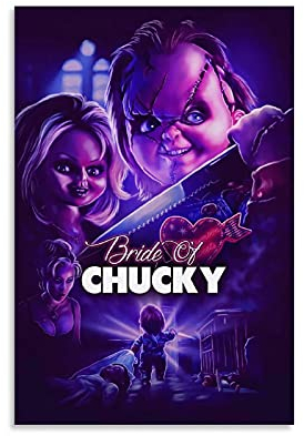 Horror-Filmposter Bride of Chucky Poster Dekorative Malerei Leinwand Wandkunst Wohnzimmer Poster Schlafzimmer Gemälde 30 x 45 cm