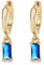 Goldene Ohrringe Damen mit blauen Ohrringen, Creolen Gold für Frauen 14K Mini Creolen Gold Ohrringe für Mädchen und Männer 2PCS