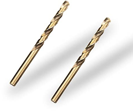 Meccion HSS-Co 2pcs 7.0mm Brocas Helicoidales para Metal, Acero Inoxidable, Madera, Plástico y Hierro