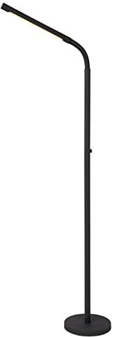 LUCIDE GILLY - wiederaufladbare Stehlampe Mit Leselampe - Akku/Batterie - LED Dim. - 1x6W 2700K - Schwarz