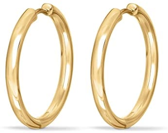 ESPRIT Damen-Creolen 925er Silber One Size Gelbgold 32023013