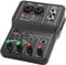 Mixer Audio a 2 Canali, Scheda Audio Professionale USB 48V Alimentazione Phantom Piccola Console di Mixaggio Audio Mixaggio DJ, per Registrazione Musicale Home Karaoke DJ Studio