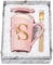 Joymaking Personalisierte Tasse mit Buchstaben Kaffeetasse mit Blumen Motiv, Namen Initiale persönliche Geschenke Kaffeetasse für Frauen Freundin, S - 400ml Rosa