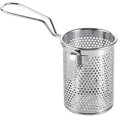 Rachlicy Nudelsieb Edelstahl Nudelkorb Pastasiebs Mesh Edelstahl Frittierkorb Colander Mesh Nettosiebs Frittierkorb Spaghetti Korb für Nudeln Knödel Heißtopf Stil 2