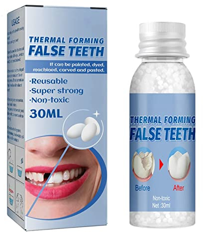 Tooth Repair Granules 30ml,zahn reparatur set,Reusable Temporary Tooth Repair Kit Fitting Beads,Moldable Fake Teeth and Thermal Beads Replacement Kit