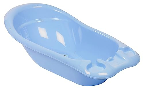 URBNLIVING Sindi Baby-Badewanne, Kunststoff, tragbar, für Neugeborene, Kleinkinder, 100 l, Blau