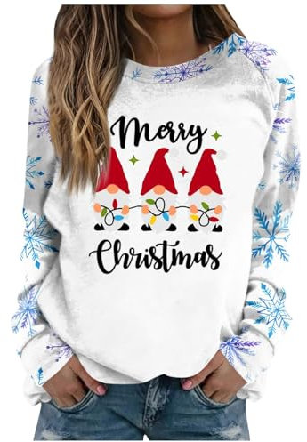 Übergroßer Hoodie Bekleidung Hässliche Weihnachtspullover Sweatshirt Jacke Damen Mit Kapuze Christmas Pullover Weihnachtspullover Led Hoodie Teenager Mädchen Weihnachts Sweatshirt Damen(1-Sky Blue,M)