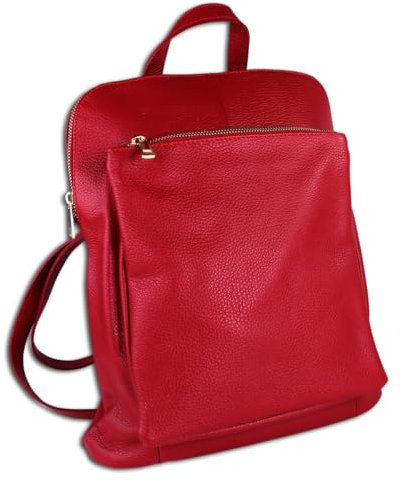 Toscanto Damen Cityrucksack Leder Tasche rot OTT610RR Leder Cityrucksack