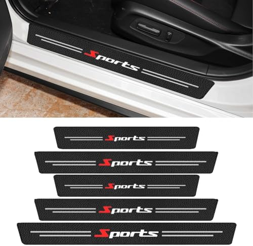 Confezione da 5 Battitacco Porta Auto Protezione Paraurti Posteriore Fibra di Carbonio battitacco per Auto Protezioni Battitacco auto Si Adatta alla Maggior parte Delle Auto, SUV Posteriori