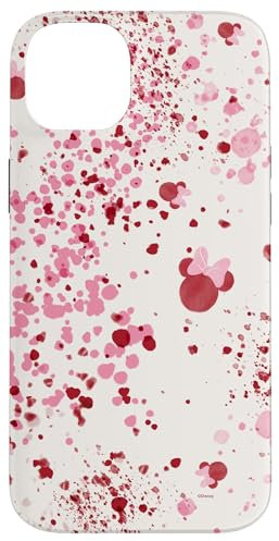 iPhone 14 Plus Disney Minnie Mouse Head Ears Pink Abstract Spatter Pattern Case