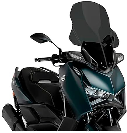 Puig 21745F V-Tech Line Touring-Scheibe aus 4 mm Acryl mit kantigem aerodynamischem Design für maximalen Schutz und reduzierte Turbulenzen, Dunkel getönt
