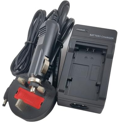 Single Mains/Car Camera Battery Charger for JVC BN-VG121 BN-VG121E BN-VG107 BN-VG108E BN-VG114 BN-VG138 BN-VG138U Everio GZ-E GZ-GX GZ-HD GZ-HM GZ-MS Series