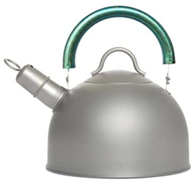 Tetera Tetera De Titanio De 2 L con Asas Plegables Olla Ultraligera con Timbre De Advertencia Café Té para Acampar Al Aire Libre Mochilero Hogar Tetera De Gran Capacidad