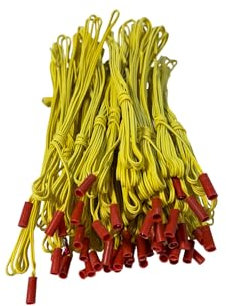 Encendedor artificial 20 unidades de 300 cm de longitud de color amarillo - Mando inalámbrico portátil- Cable electrónico de fuegos artificiales Resistencia al desgaste Zenda club® (20)