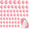 Bouiexye 75 Pieces Light Pink Cake Balls Toppers Decorations Foam Cupcake Toppers Mini Balloon Cake Picks for Birthday Party Wedding